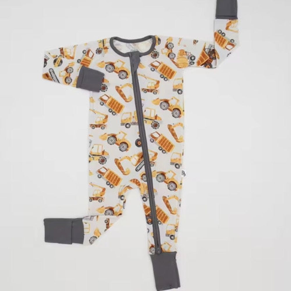 Benji & Bru Clothing Company Construction‎ Print Kids One Piece Size 6-12 Months